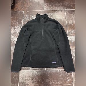 I74 Patagonia Women's Synchilla Black Fleece Half Zip Pullover Sweater Size L